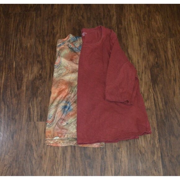 Coldwater Creek Long Sleeve Shirts Women's Size 2XL Lot of 2 READ Pattern Solid - Picture 1 of 10